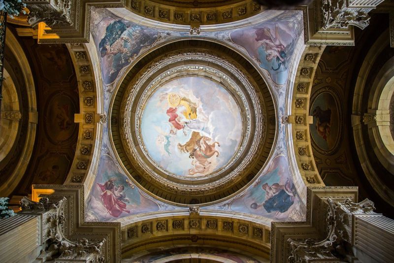 The painted dome, rebuilt after the 1940 fire