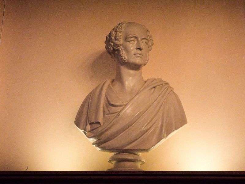 A marble bust in the Long Gallery