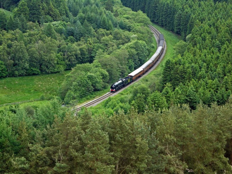 Steam in Newton Dale, the glacial gorge at the heart of the line