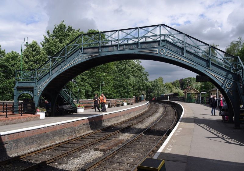 The footbridge at Pickering station