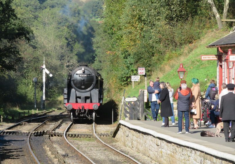 Arriving at Goathland, Hogsmeade in the first Harry Potter film